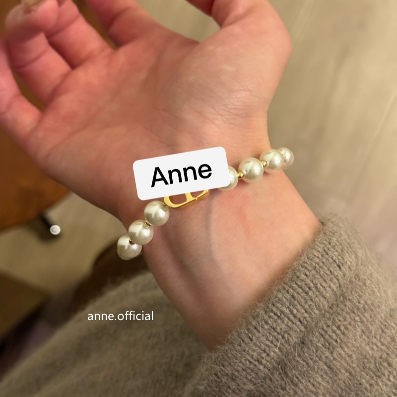 铜合金手链 【S221】经典猪鼻子字母珠珠手链