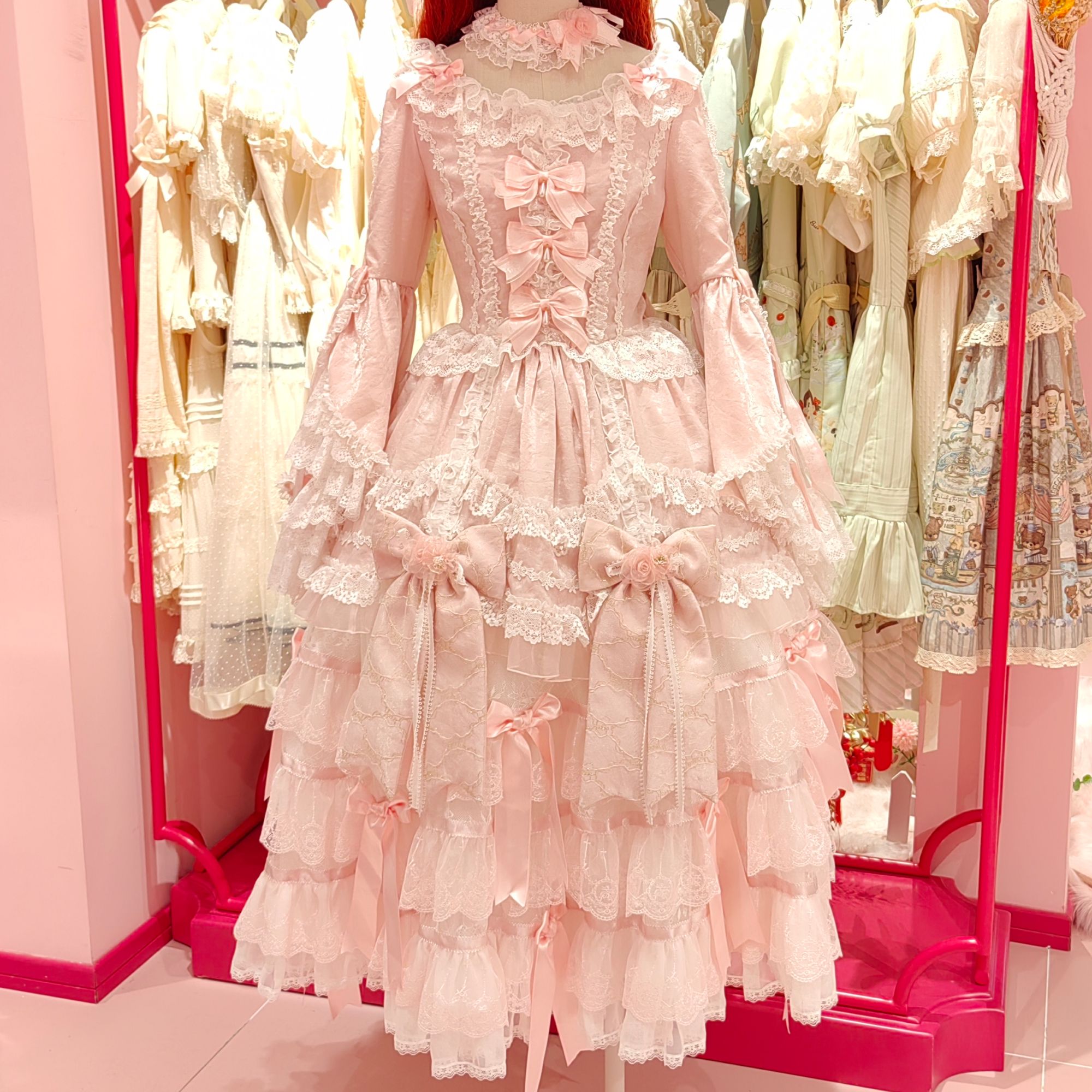 仲夏物语Lolita 蔷薇天使 姬袖op线下限定款 华丽宫廷风 系列