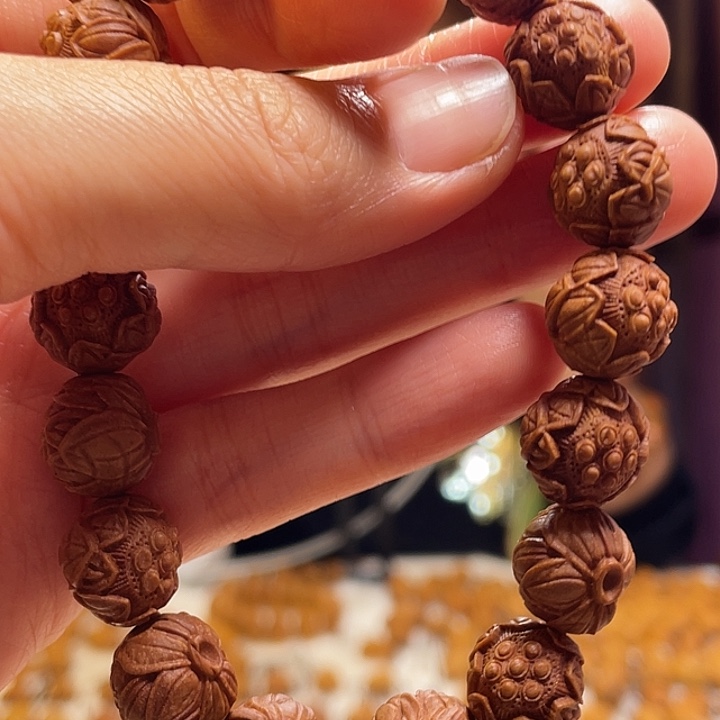 橄榄核手串/手链龙纹桃核