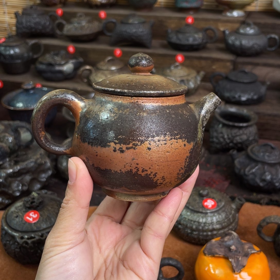 壶手拉款中小品柴烧壶