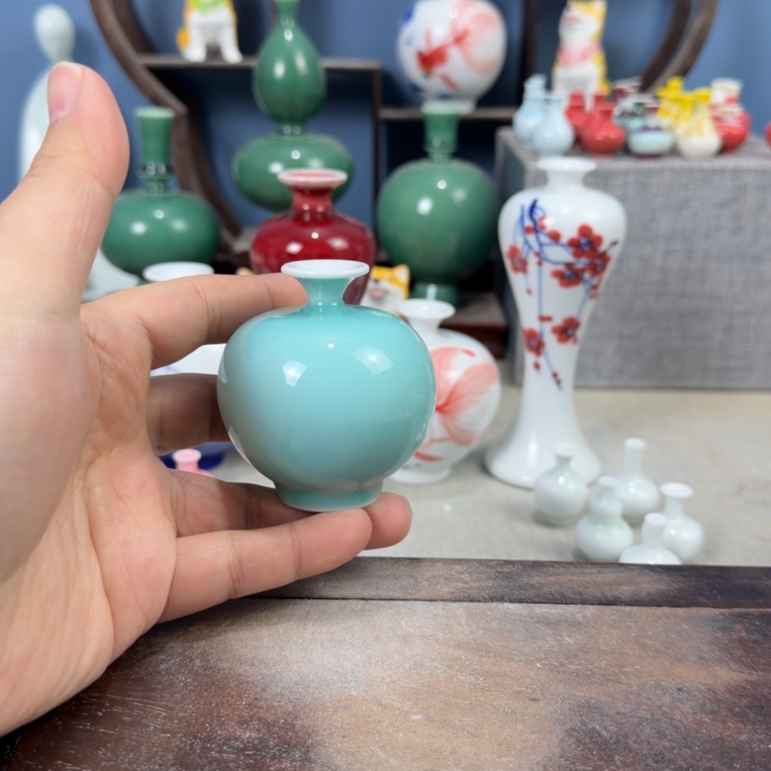 陶瓷手工小花器摆件