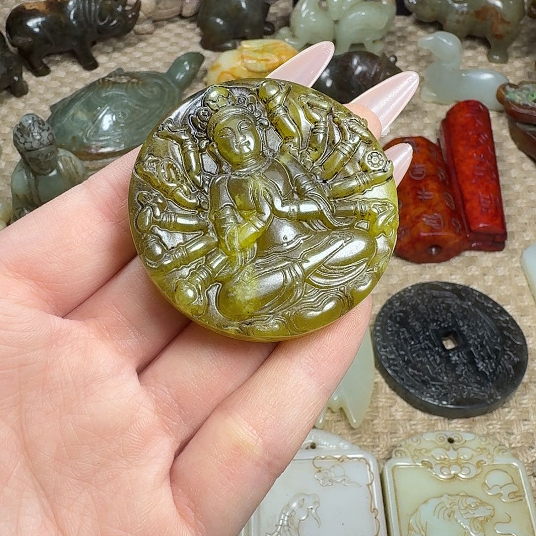 白玉菩提吊坠挂件