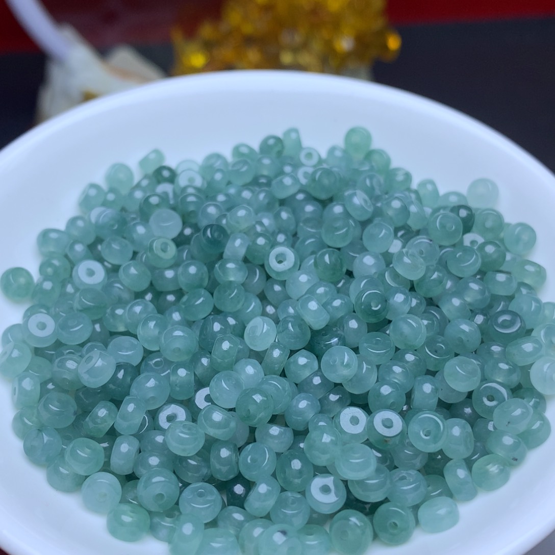 【闪购商品】翡翠手链未镶嵌卡3乘6蓝水算盘50个