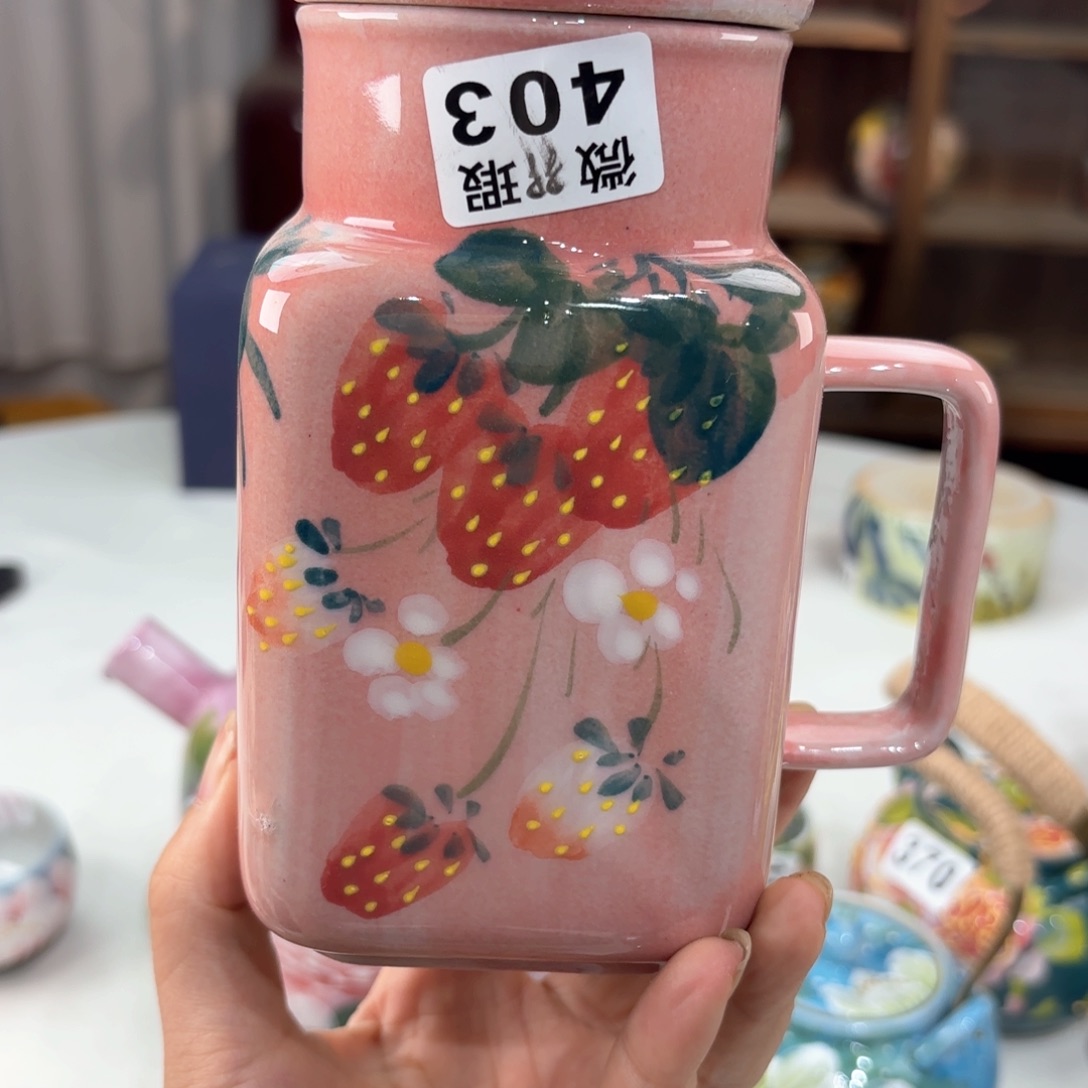 景德镇手绘高温釉下彩陶瓷茶具