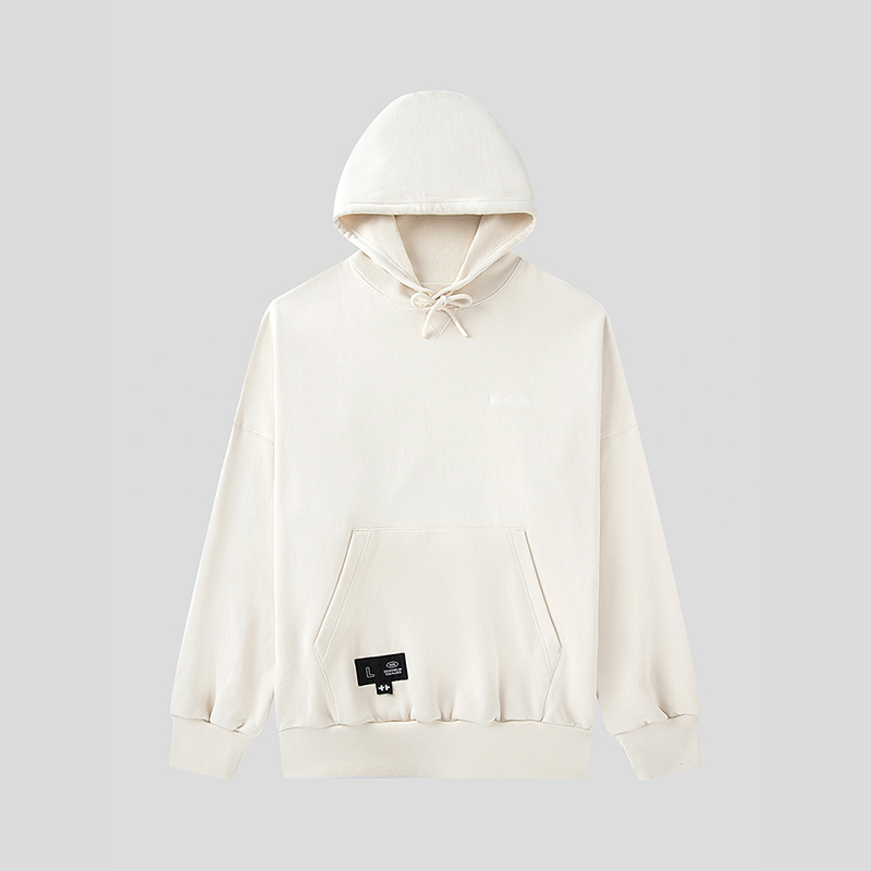 EQLZ义阔 官方纯色简约连帽卫衣宽松运动休闲长袖秋冬无中生有