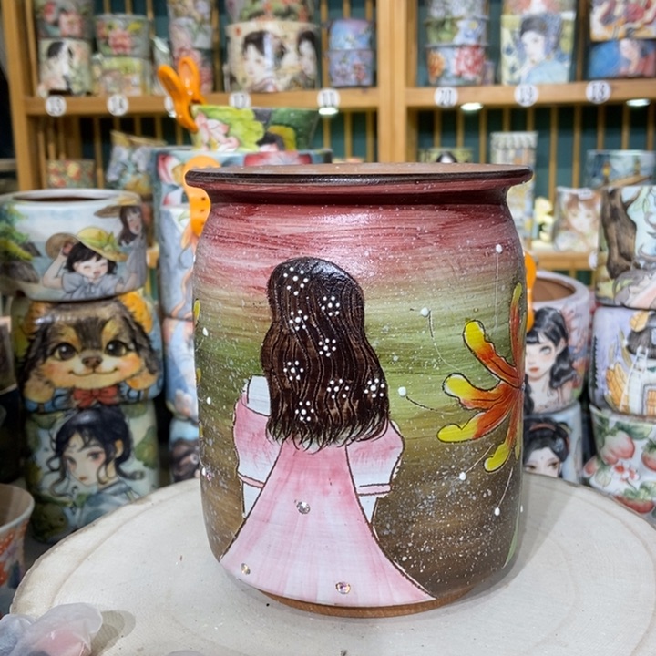 红陶景德镇艺术手绘作品