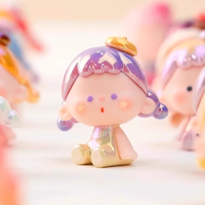 可可【拆盒】阿玛莉莉丝联名款无忧哒娃萌粒（许愿）系列潮玩盲盒代拆