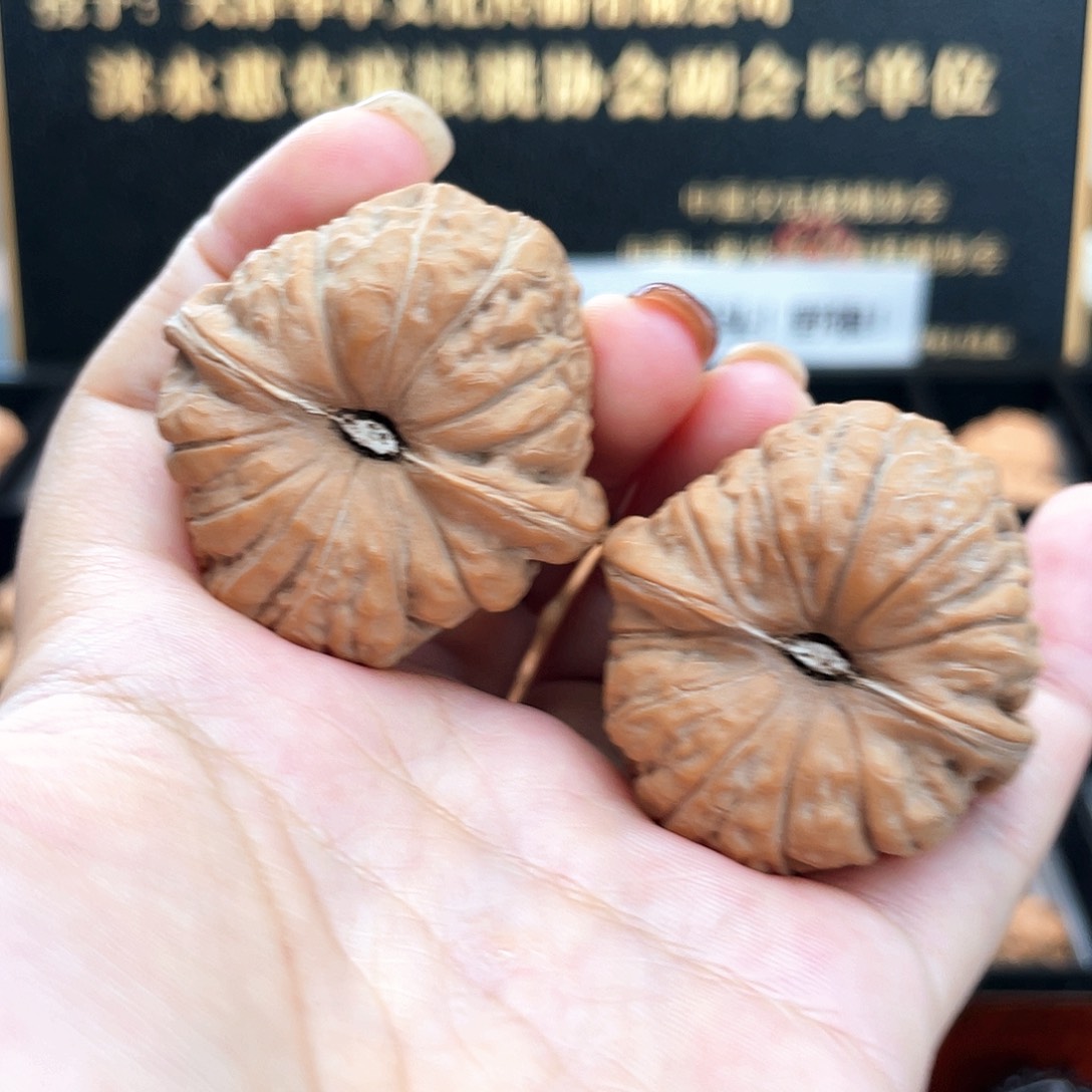 把件文玩核桃多****店40毕业级近圆一字凹底➕近正40s5