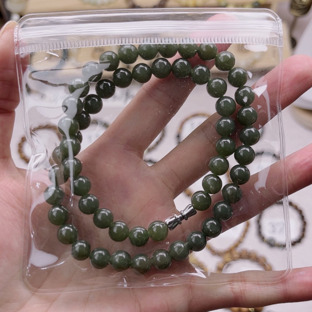 白玉菩提吊坠曲****饼白玉菩提双圈