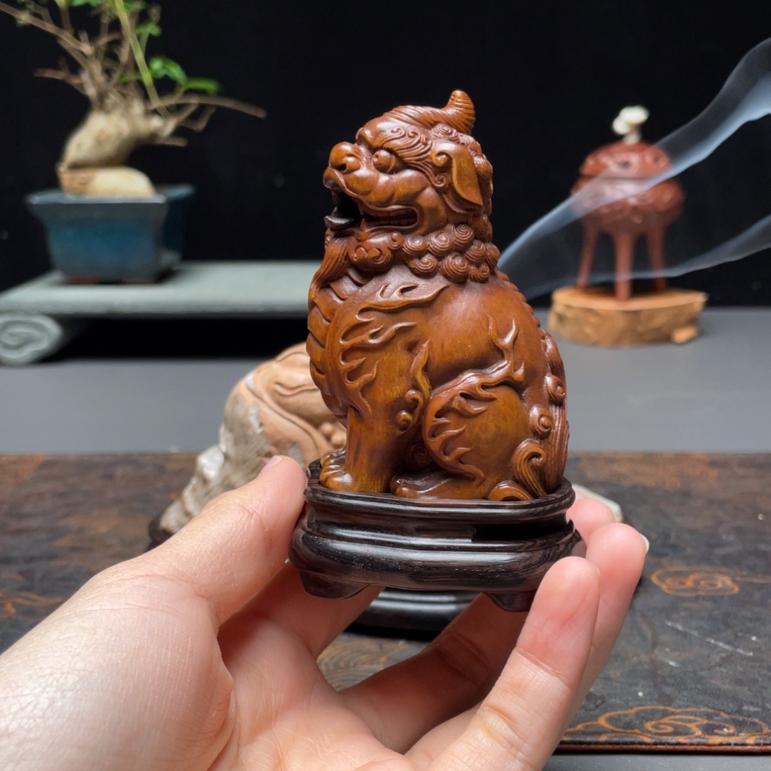 神***裔香榧木小叶黄杨木香炉