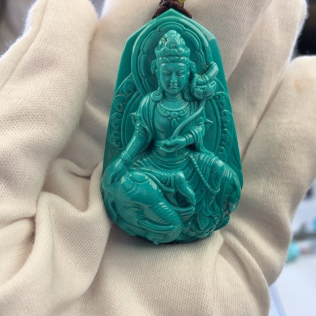 绿松石未镶嵌挂件