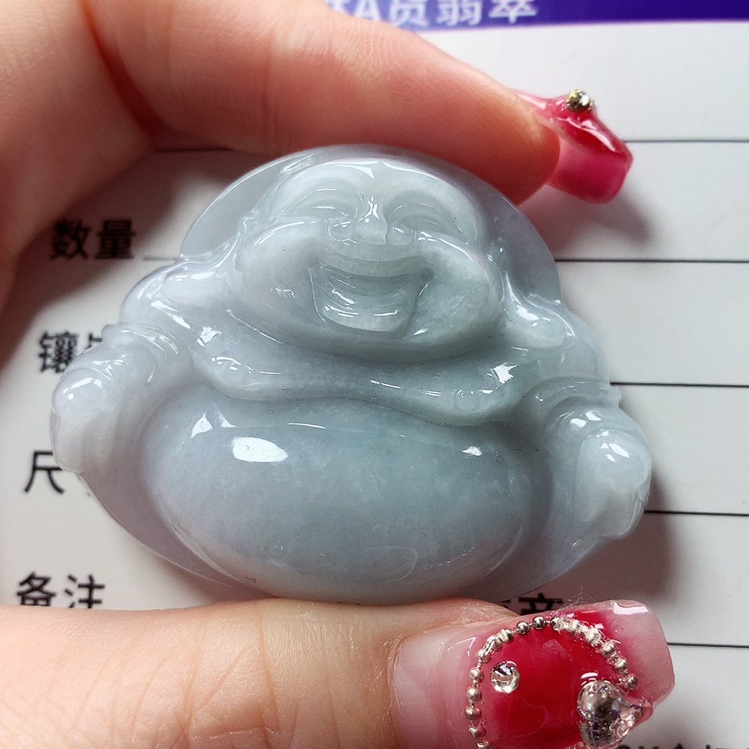 翡翠颈饰未镶嵌海*佛公