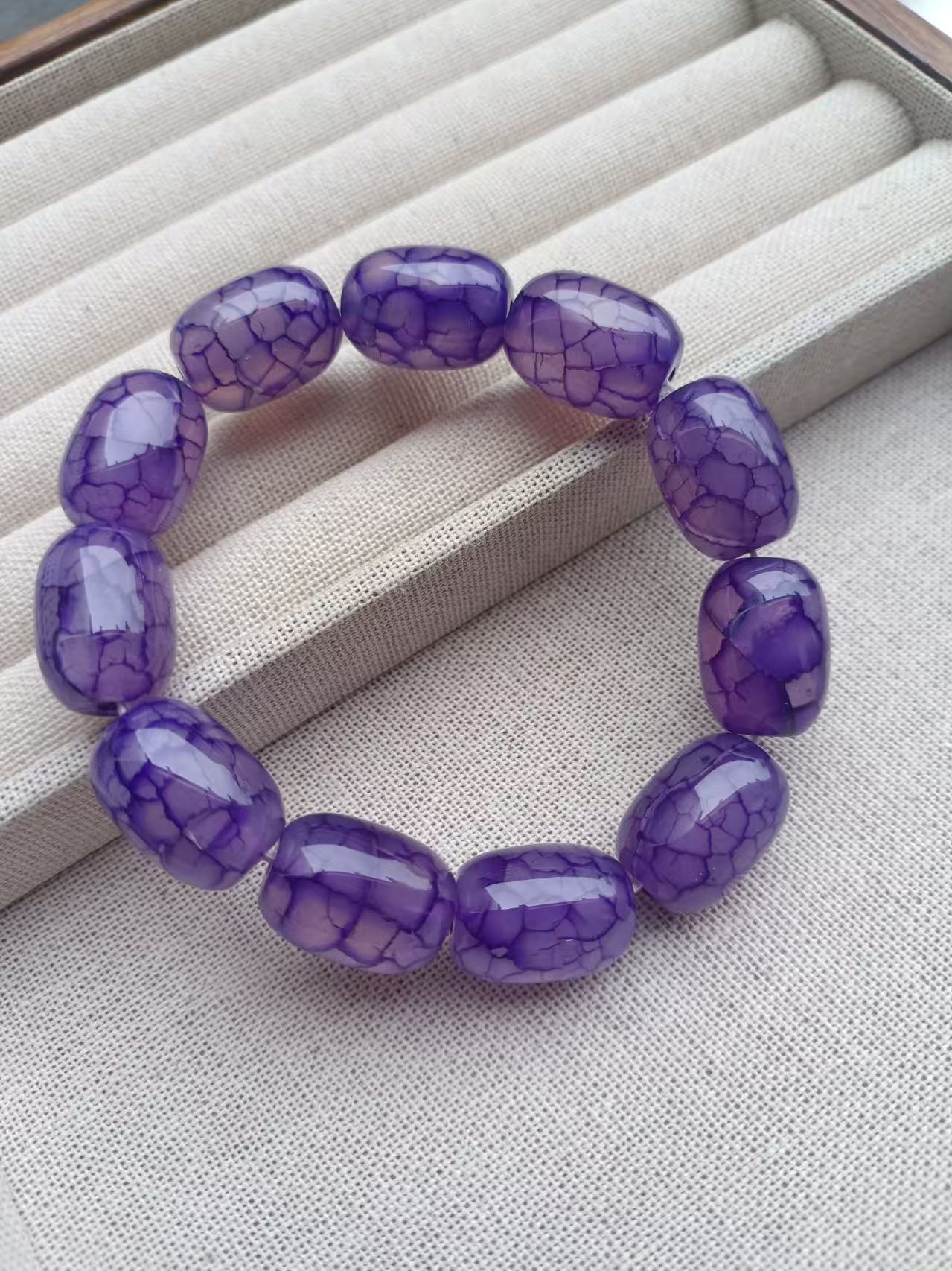 新款天然龙纹玛瑙手串时尚玉髓手链时尚男女正品天然龙纹