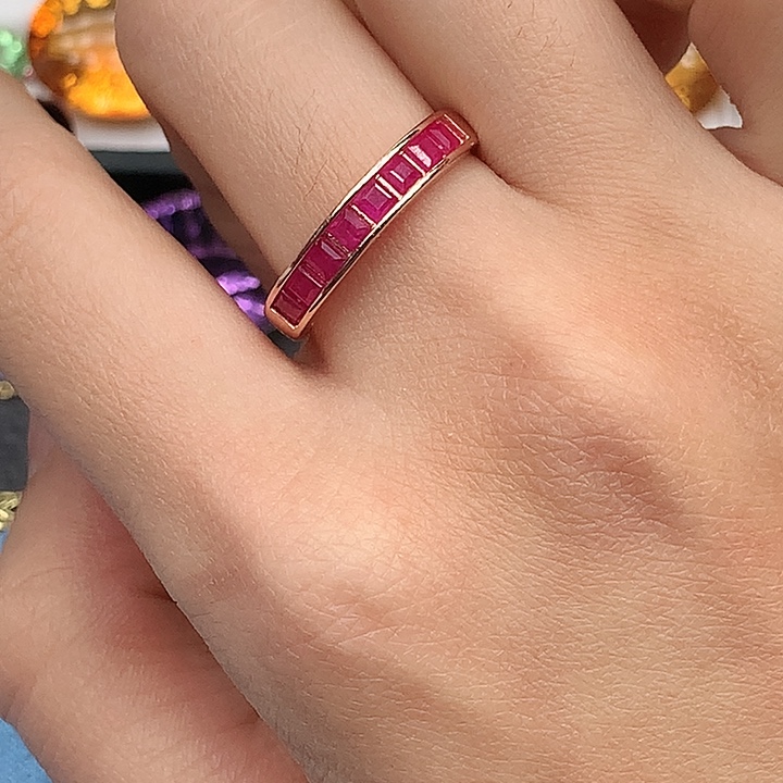 红宝石银S925镶嵌戒指