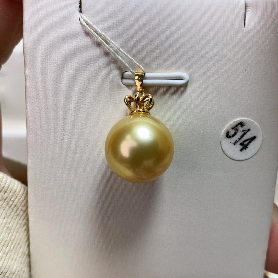 海水珍珠吊坠(不含链)18K金镶嵌