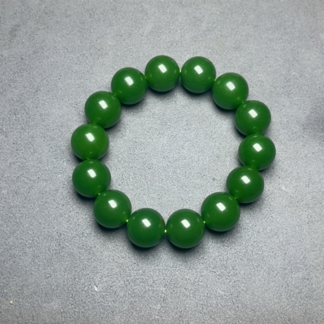 时尚百搭碧绿色菠菜色满绿色珠串116