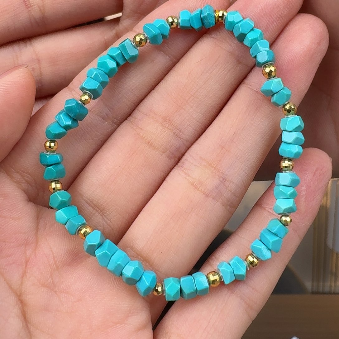 绿松石18K金镶嵌珠宝奇石