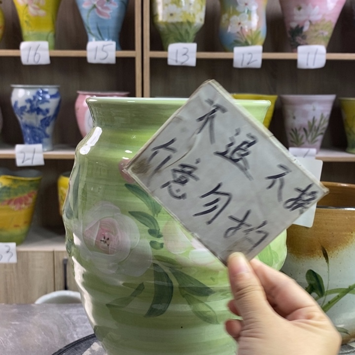 瓷片12xc景德镇陶瓷花盆