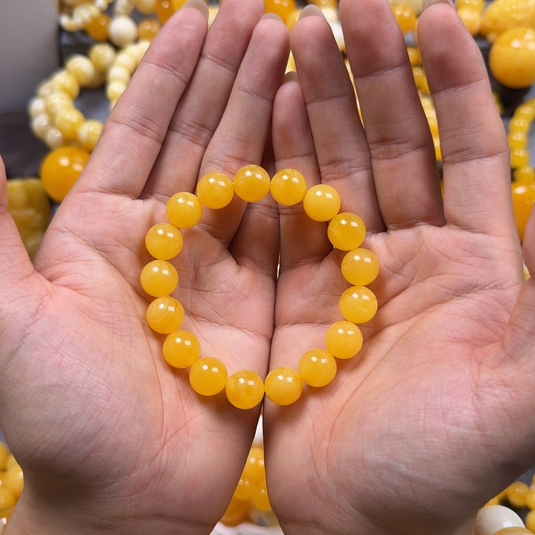 琥珀珠宝奇石未镶嵌12mm