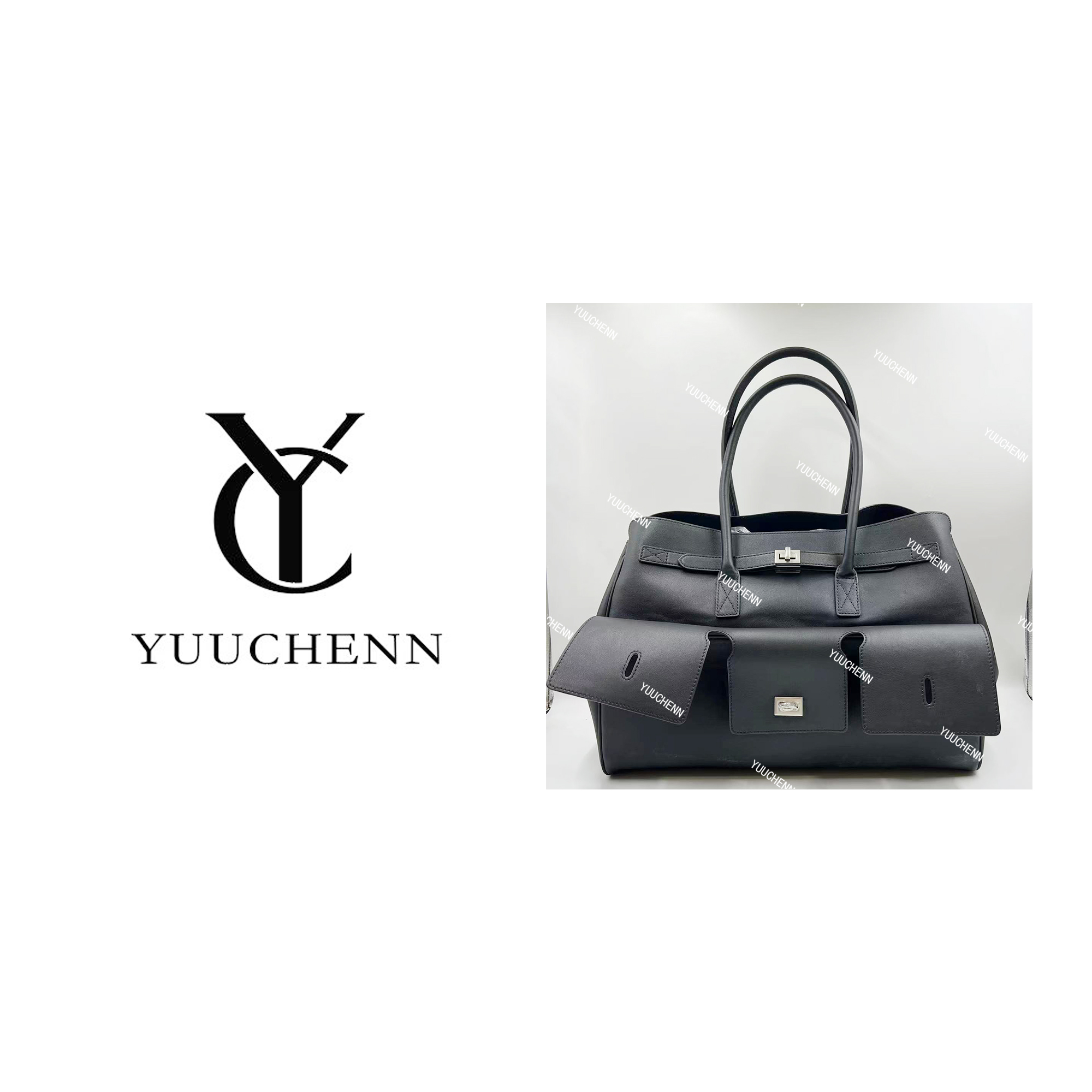 YUUCHENN/40cm原创设计高定真皮包 HH3817