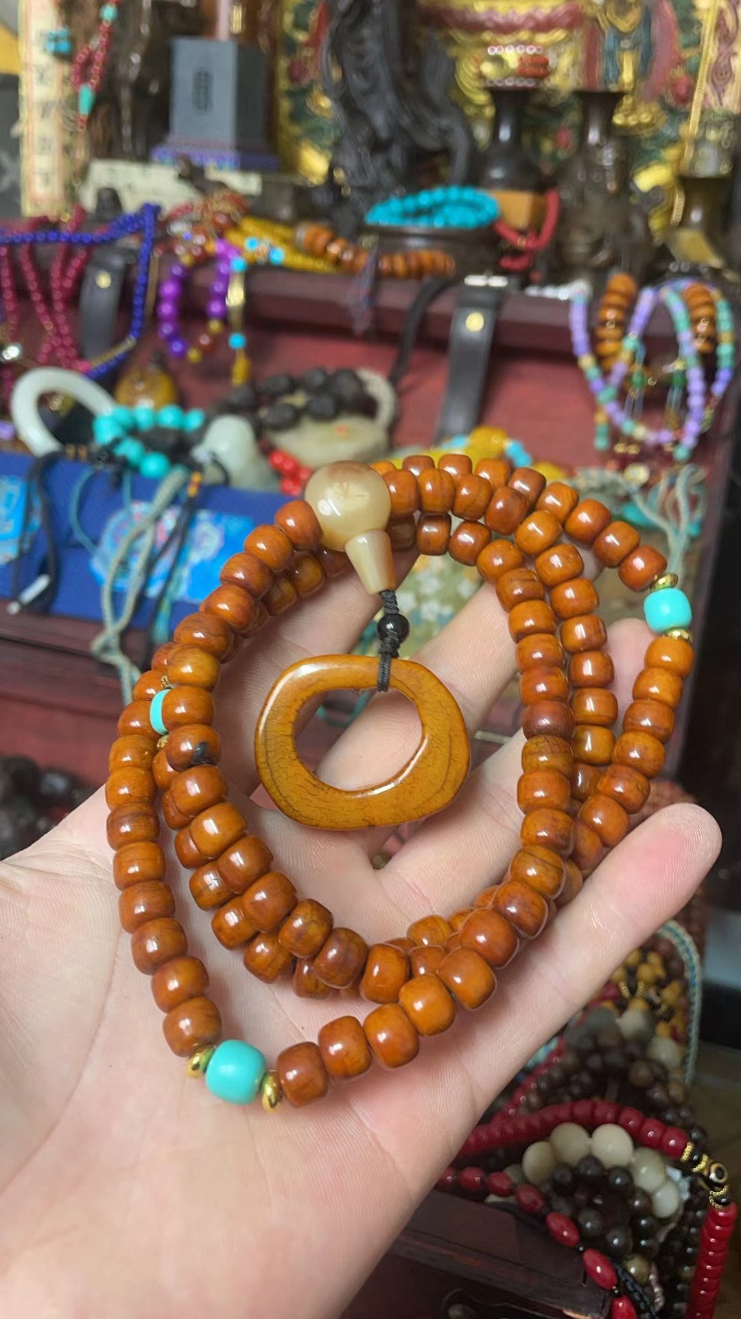 【鹏毅】直播精选大猫108颗长串     【檀木】