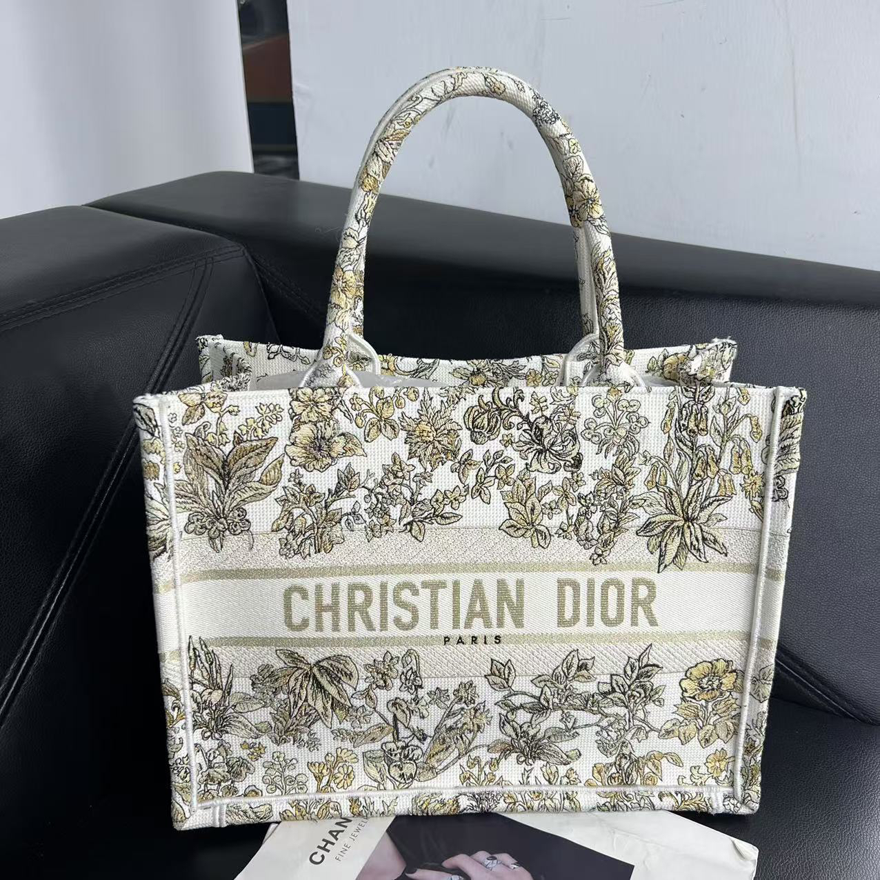 95新 DIOR/迪奥 捐金沉珠/中号托特包