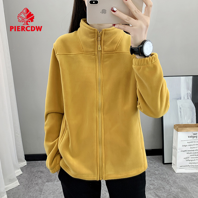 【PIERCDW品牌】奥粒绒外套女加绒加厚2025新款休闲立领抓绒衣男