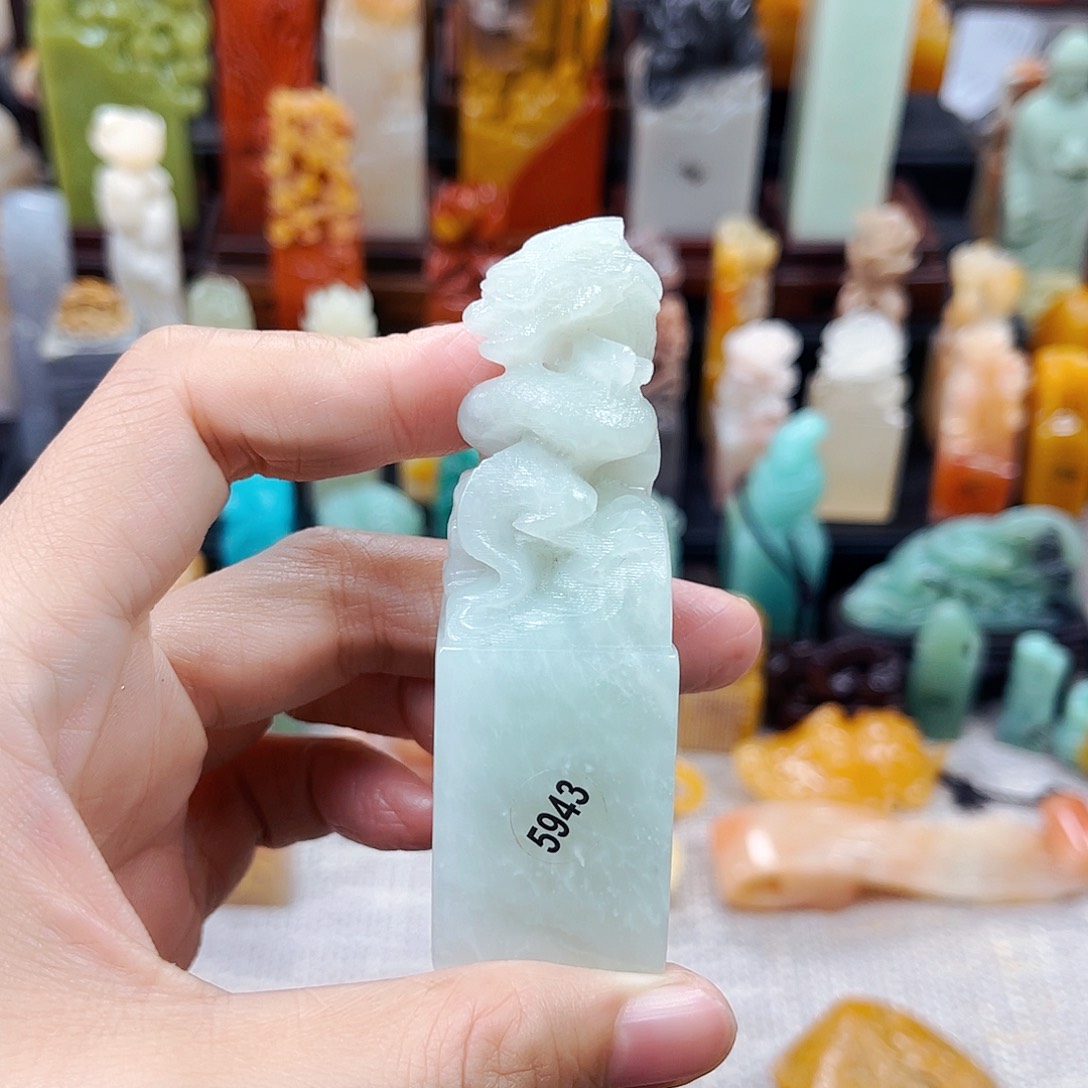 寿山石印石黛****?5943包邮包刻