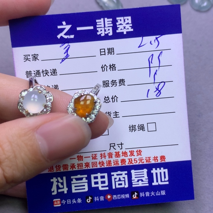 翡翠颈饰银S925镶嵌金**虹