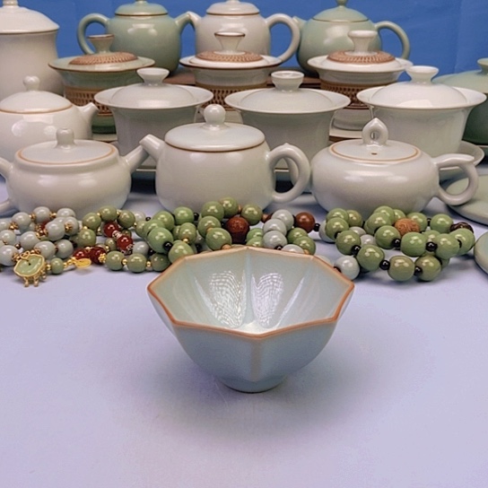 杯天青八方杯原矿原釉原产地