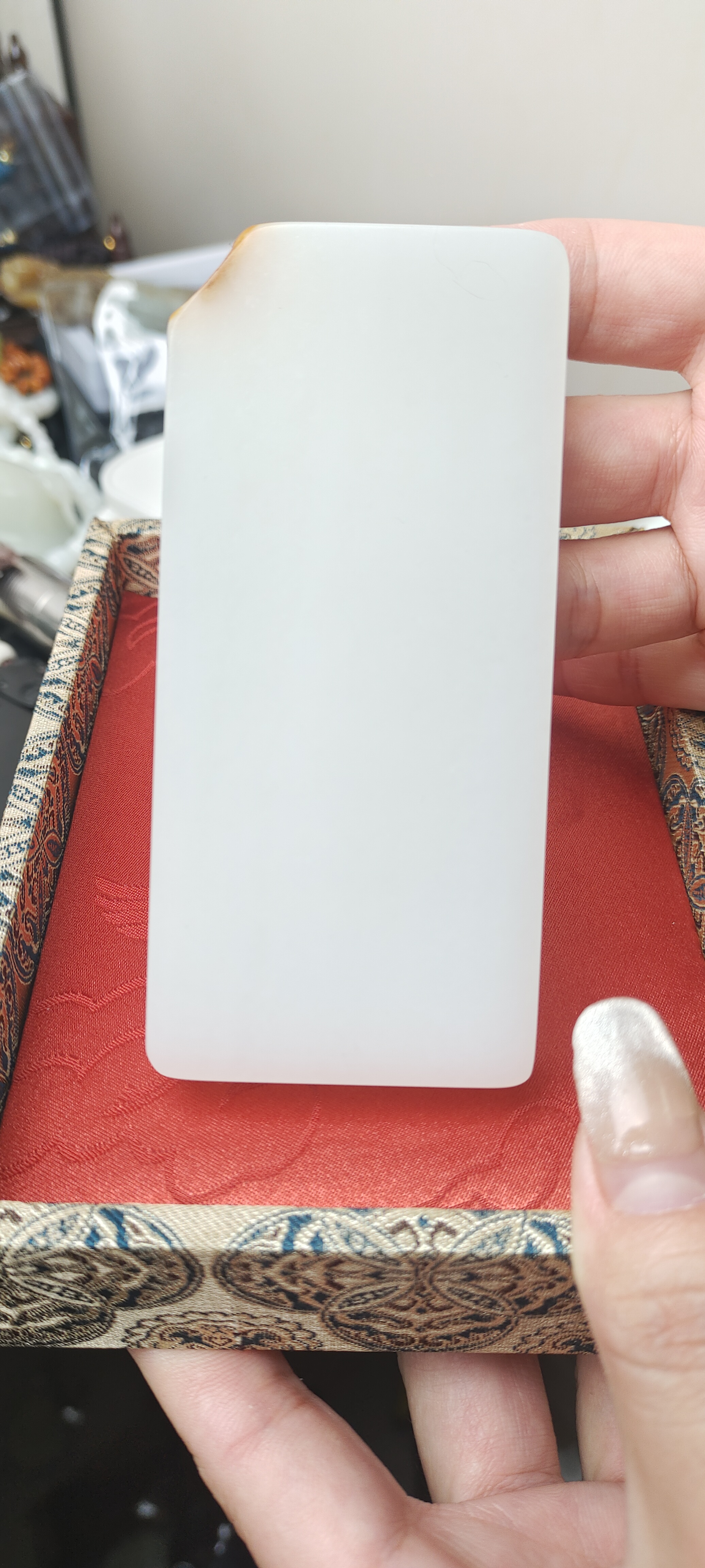 和田玉摆牌手把牌107*49.6*13克重203克