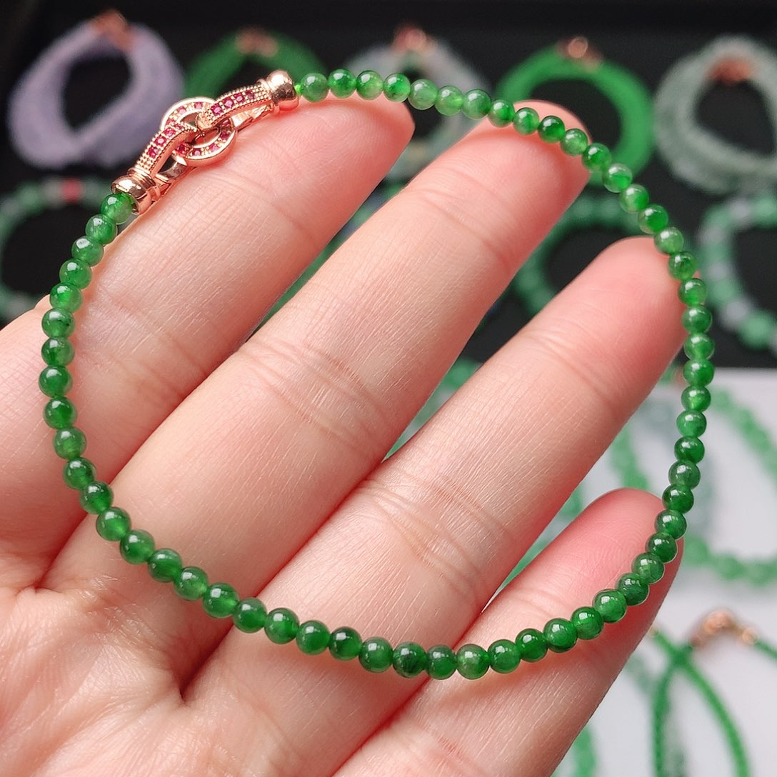 ****唐翡翠未镶嵌手链翡翠