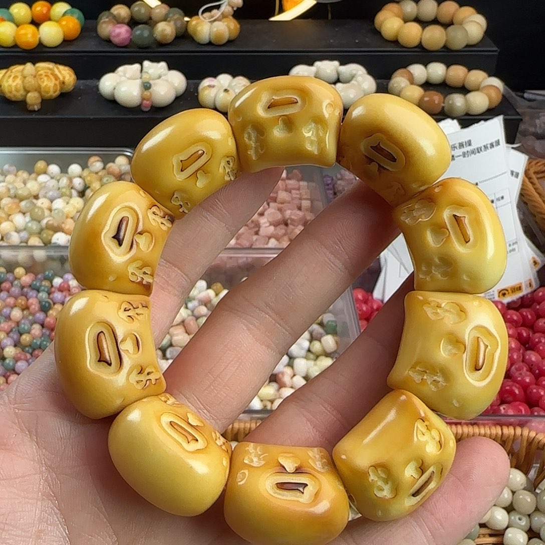 手串菩提根/象牙果炭烤美金猫手串一条