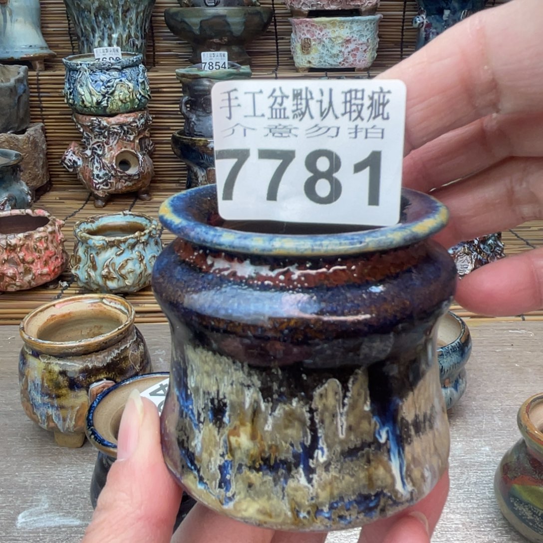 手工花盆默认瑕疵完美者勿拍