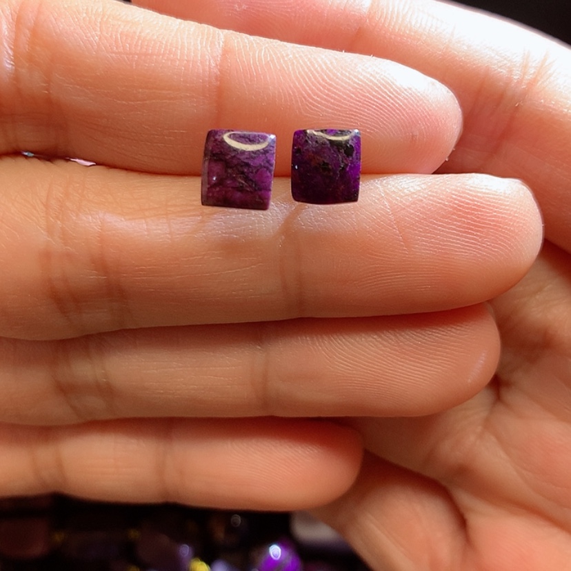 【闪购商品】苏纪石（舒俱来）耳钉银S925镶嵌