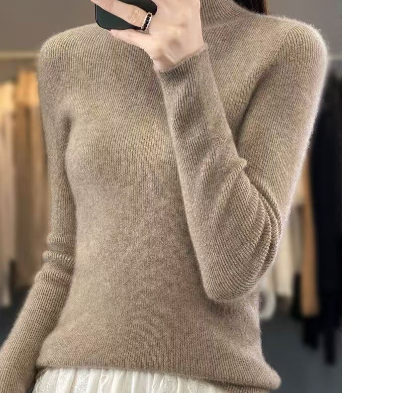 高领打底衫针织修身