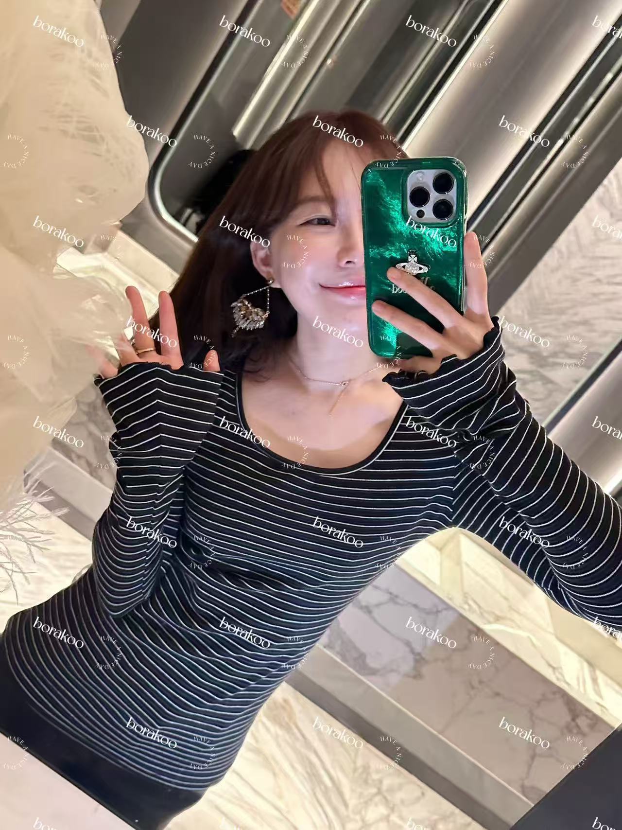 【BORAKOO】【吉莉】绿色手机壳