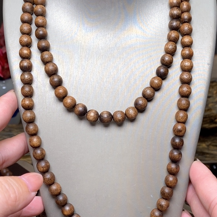 沉香手串越南芽庄绿奇楠金丝蜜结帝王08×108