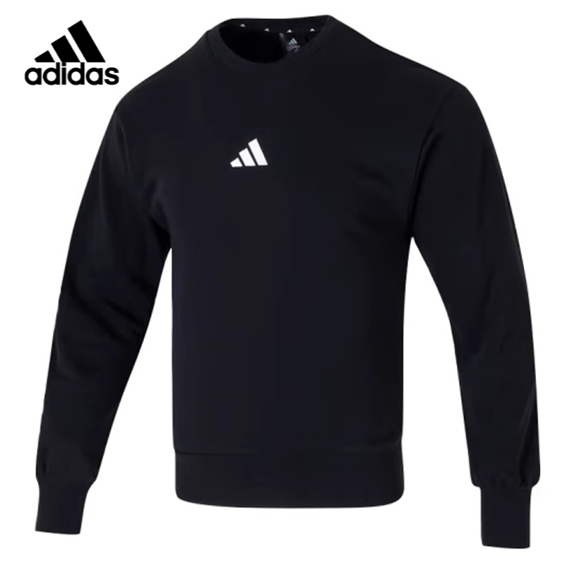 adidas/阿迪达斯卫衣男装2025春季新款针织圆领休闲上衣套头衫