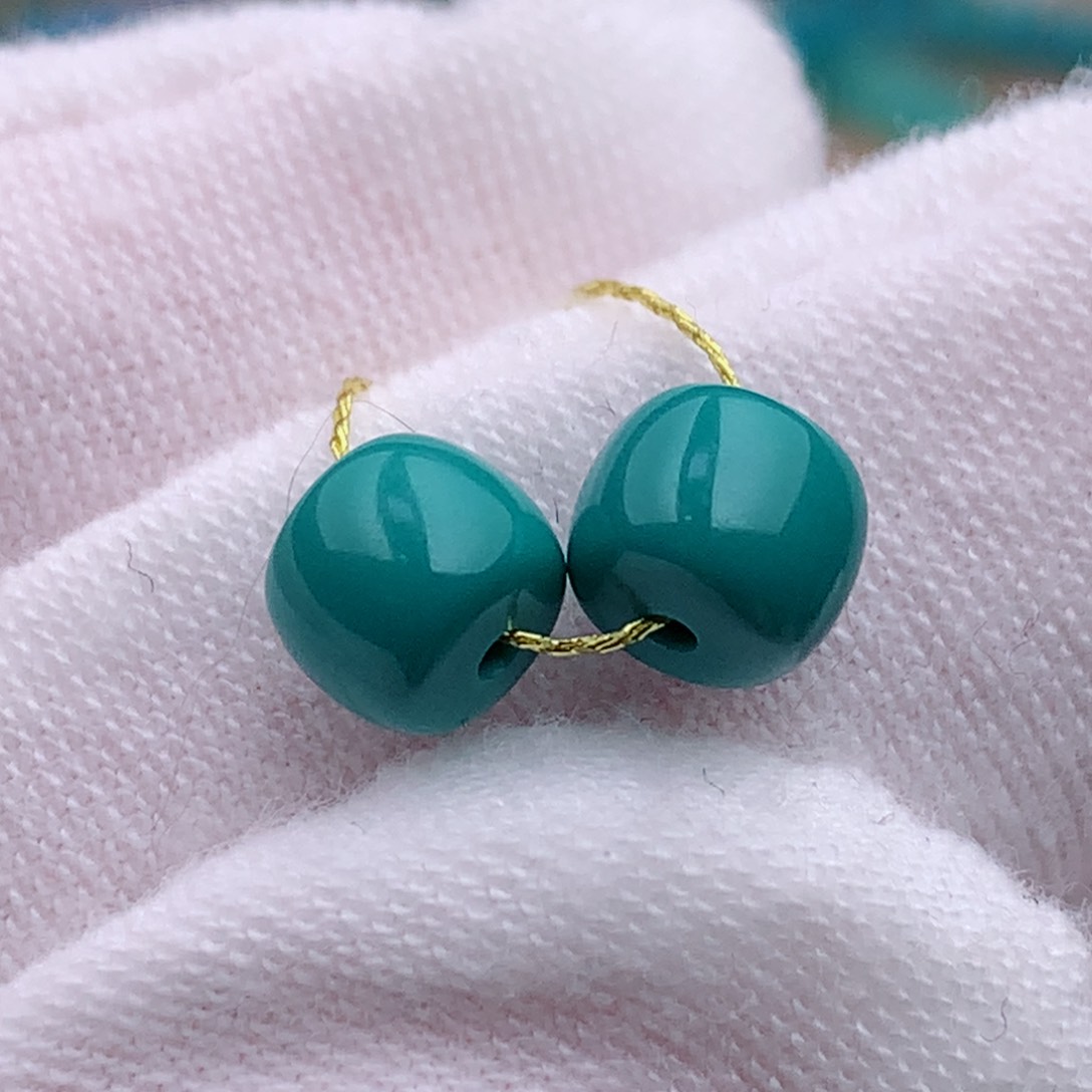 未镶嵌绿松石珠宝奇石6.2✖️5.2mm