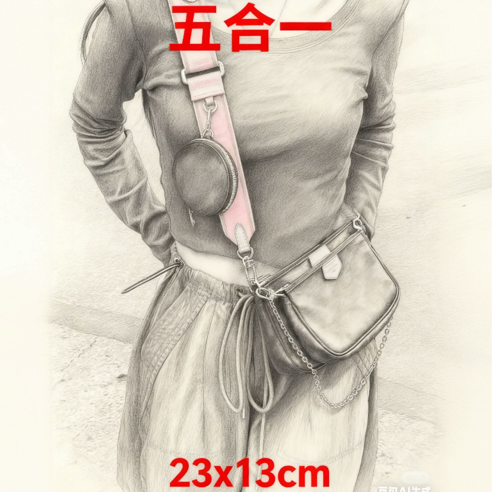 五合一 高品质女包原版贸易设计师手稿开模女包