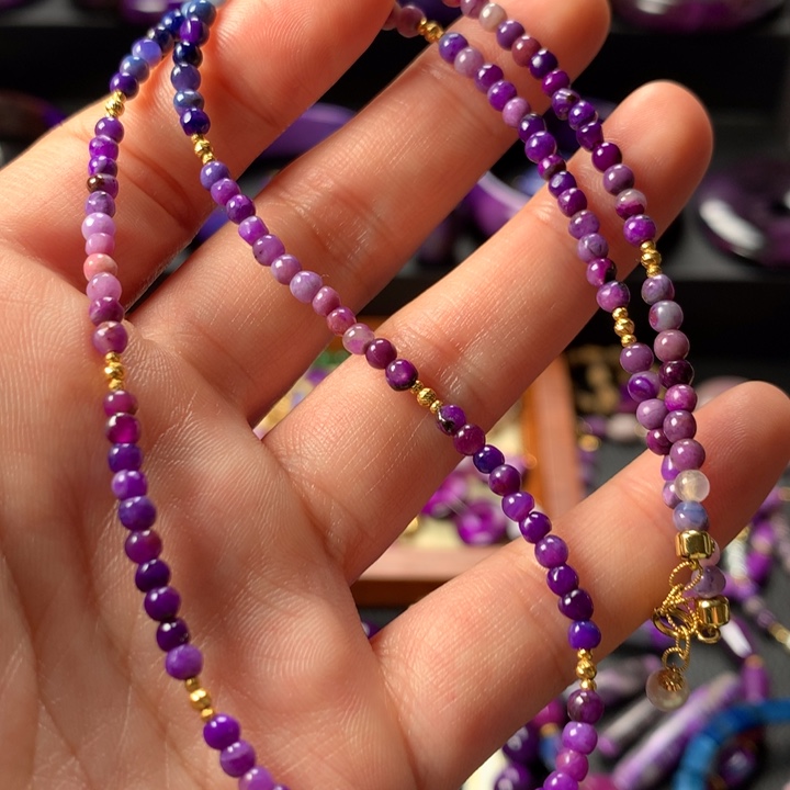 苏纪石（舒俱来） 锁骨链3.2mm18K金镶嵌