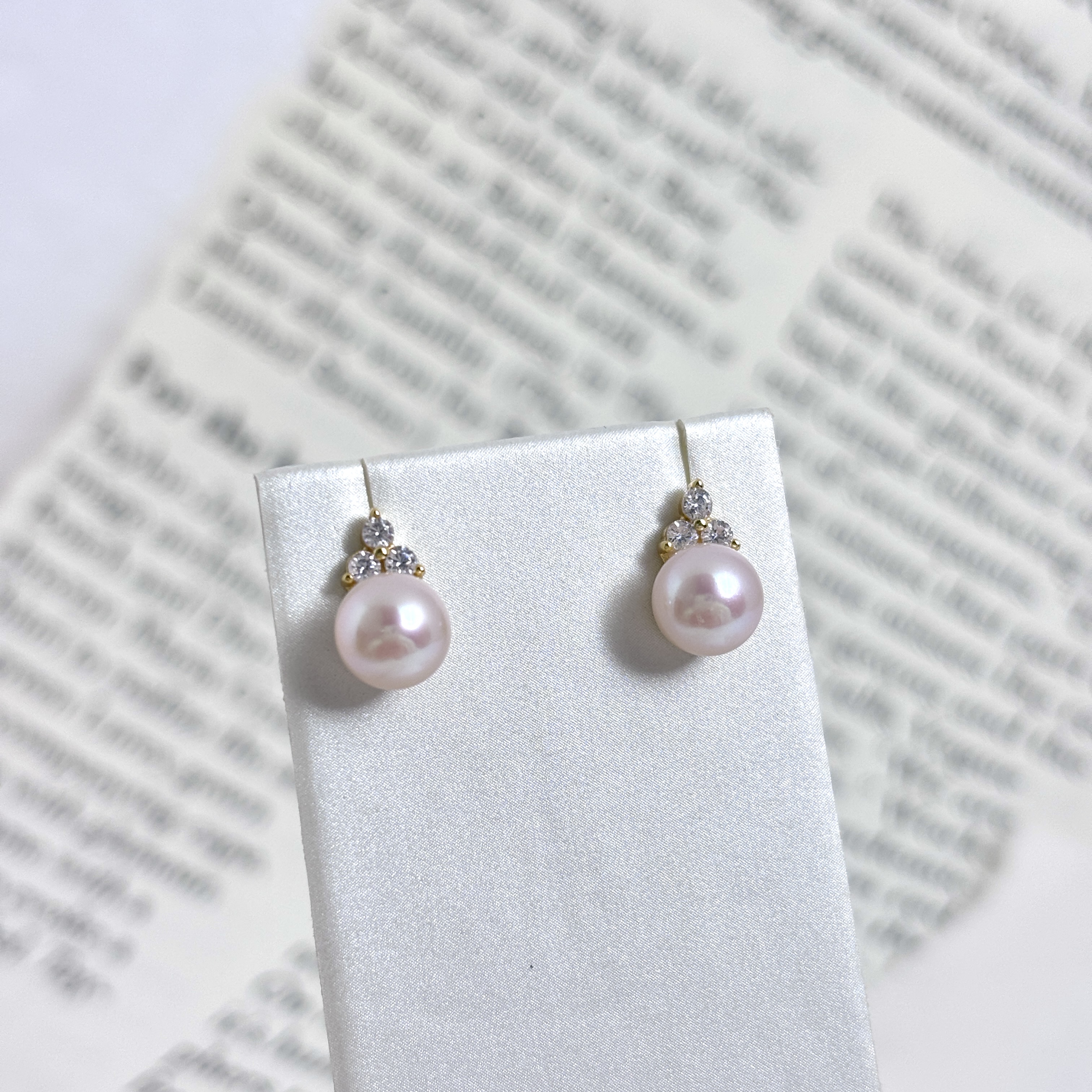 《小霖珍珠》天然淡水珍珠耳饰6-7点位 S925银冰雪女王