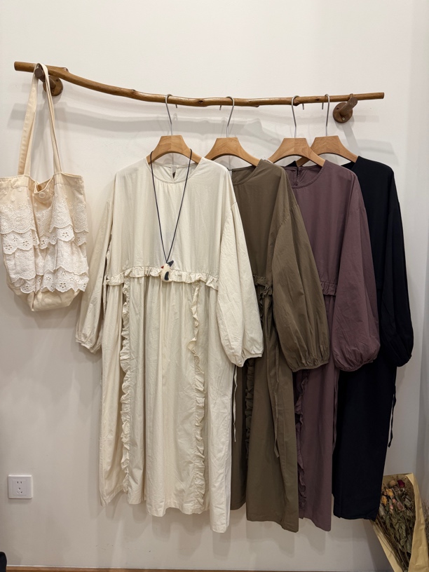 米多多 MX#1129#日系花边宽松连衣裙 kc