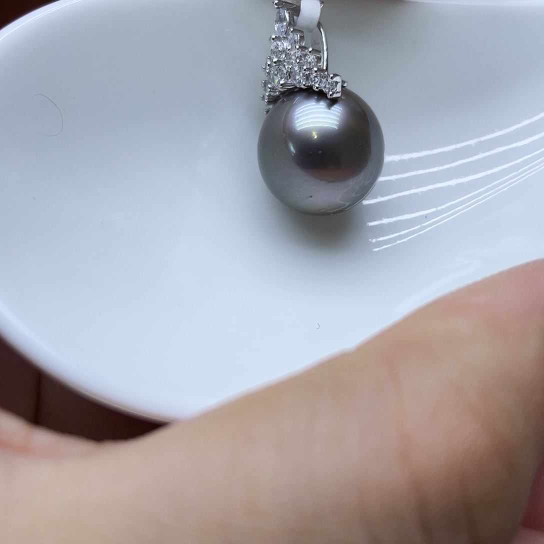 海水珍珠银S925镶嵌颈饰
