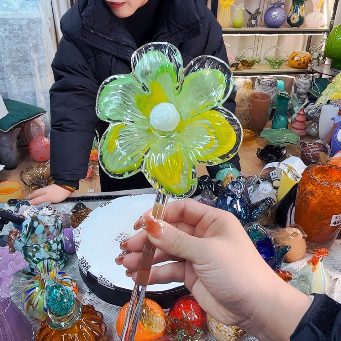 小花花家悦美居琉璃摆件