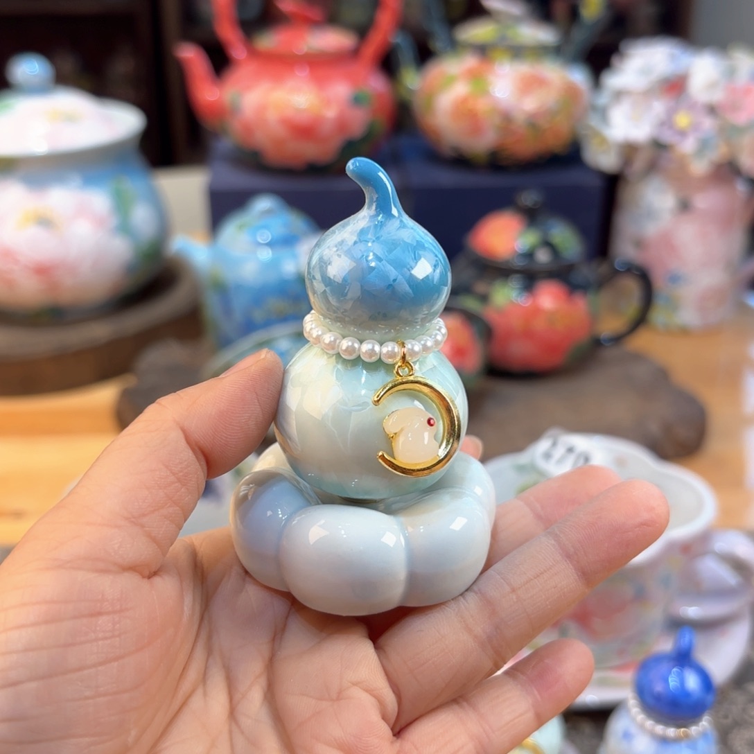 嘟***景德镇手绘高温釉下彩陶瓷茶具