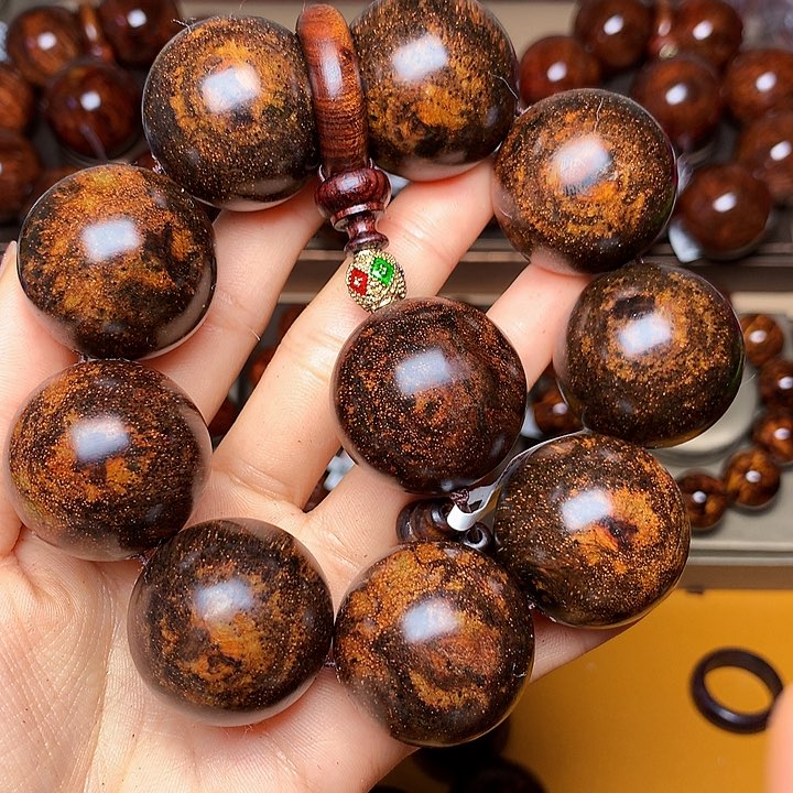 花梨木类手串/手链黄花梨风化料老挝花梨土埋料3.0