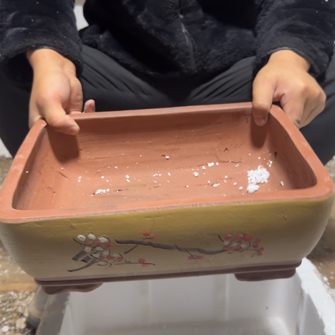 紫砂花盆瑕疵是我