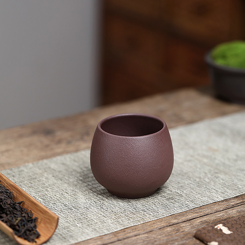 雪涓（紫罗兰爆款必入款）宜兴原矿紫砂手工男女士礼品主人杯